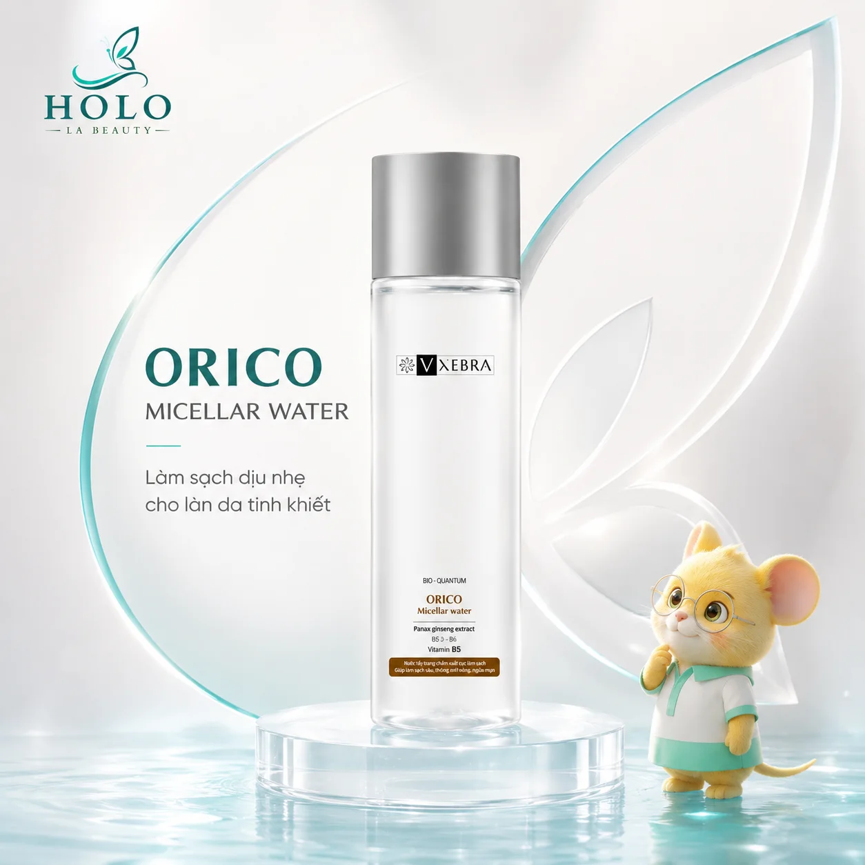 🌿 NƯỚC TẨY TRANG VXEBRA ORICO MICELLAR WATER – SẠCH SÂU, DỊU NHẸ, CẤP ẨM DA 🌿