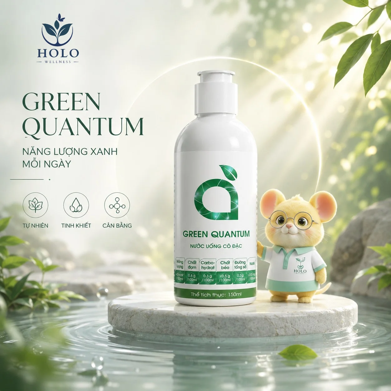 [CHÍNH HÃNG] Nước Uống Cô Đặc Green Quantum (150ml) - Giải Pháp Thanh Lọc & Tăng Cường Đề Kháng Từ Diệp Lục & Tảo Quý