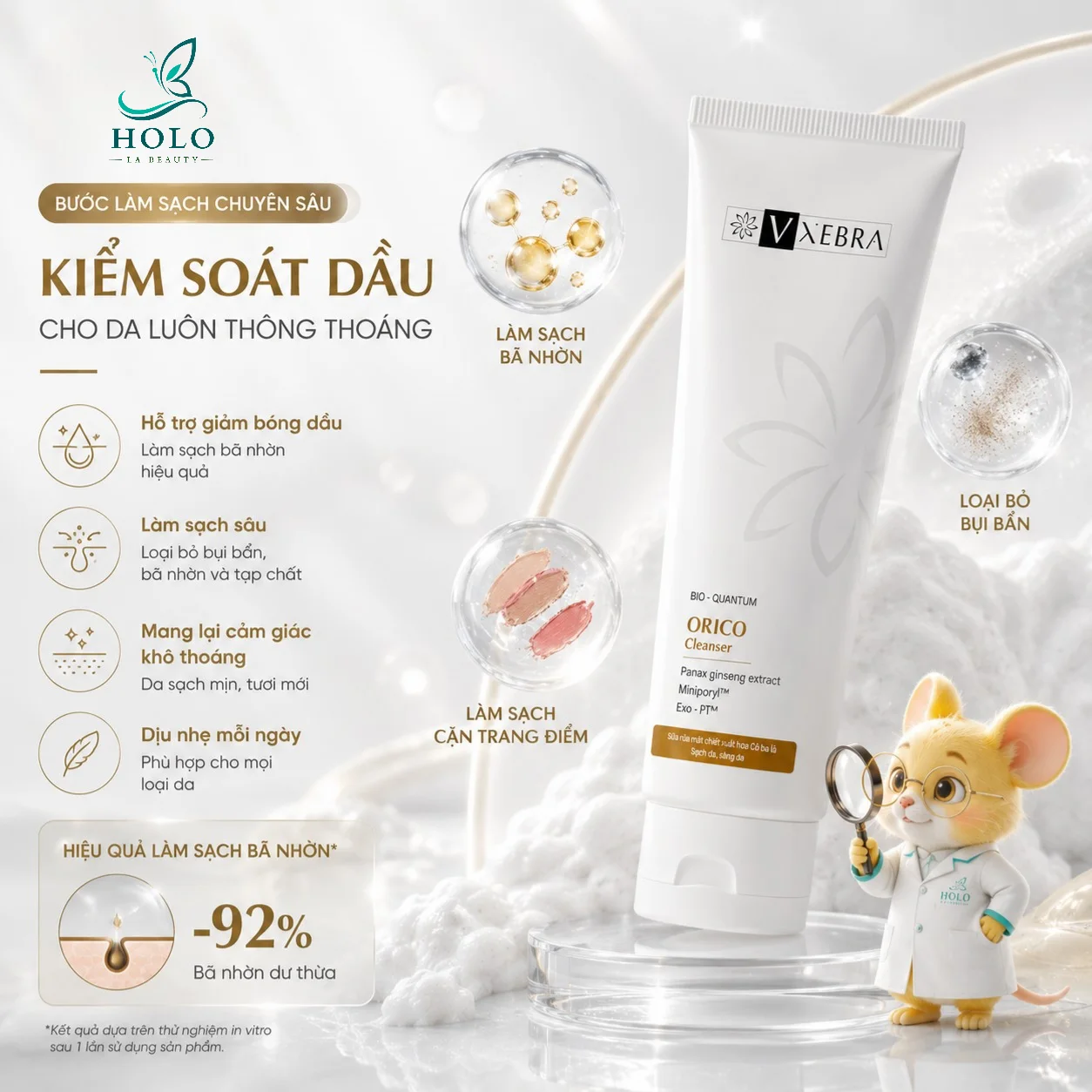 🌿 SỮA RỬA MẶT VXEBRA ORICO CLEANSER – LÀM SẠCH SÂU, DA SÁNG KHỎE 🌿
