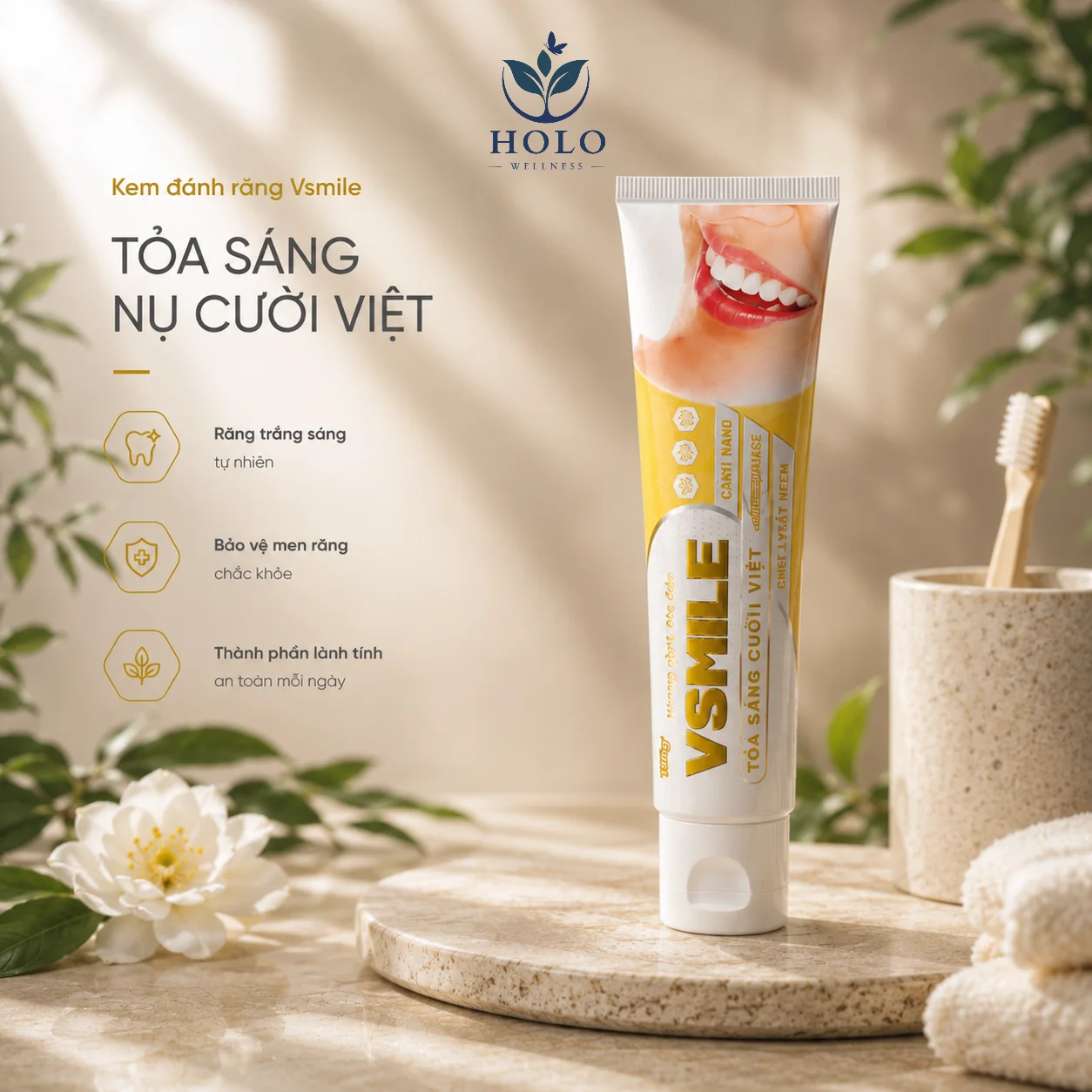 KEM ĐÁNH RĂNG VSMILE – TỎA SÁNG NỤ CƯỜI VIỆT (150G)