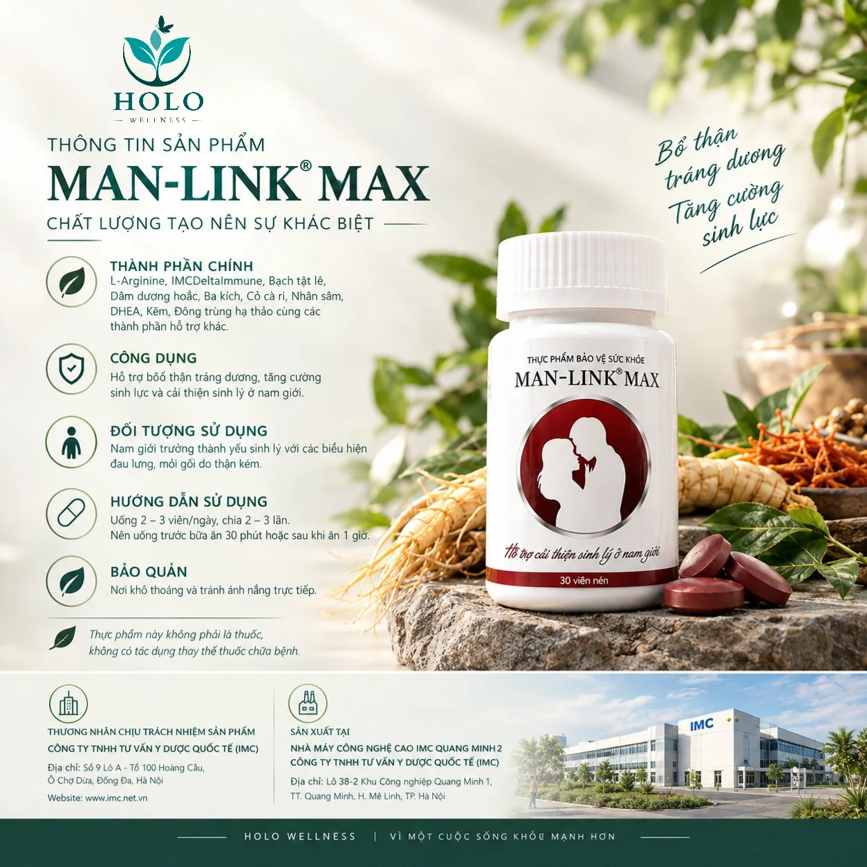 MAN-LINK® MAX Hỗ trợ cải thiện sinh lý nam giới toàn diện