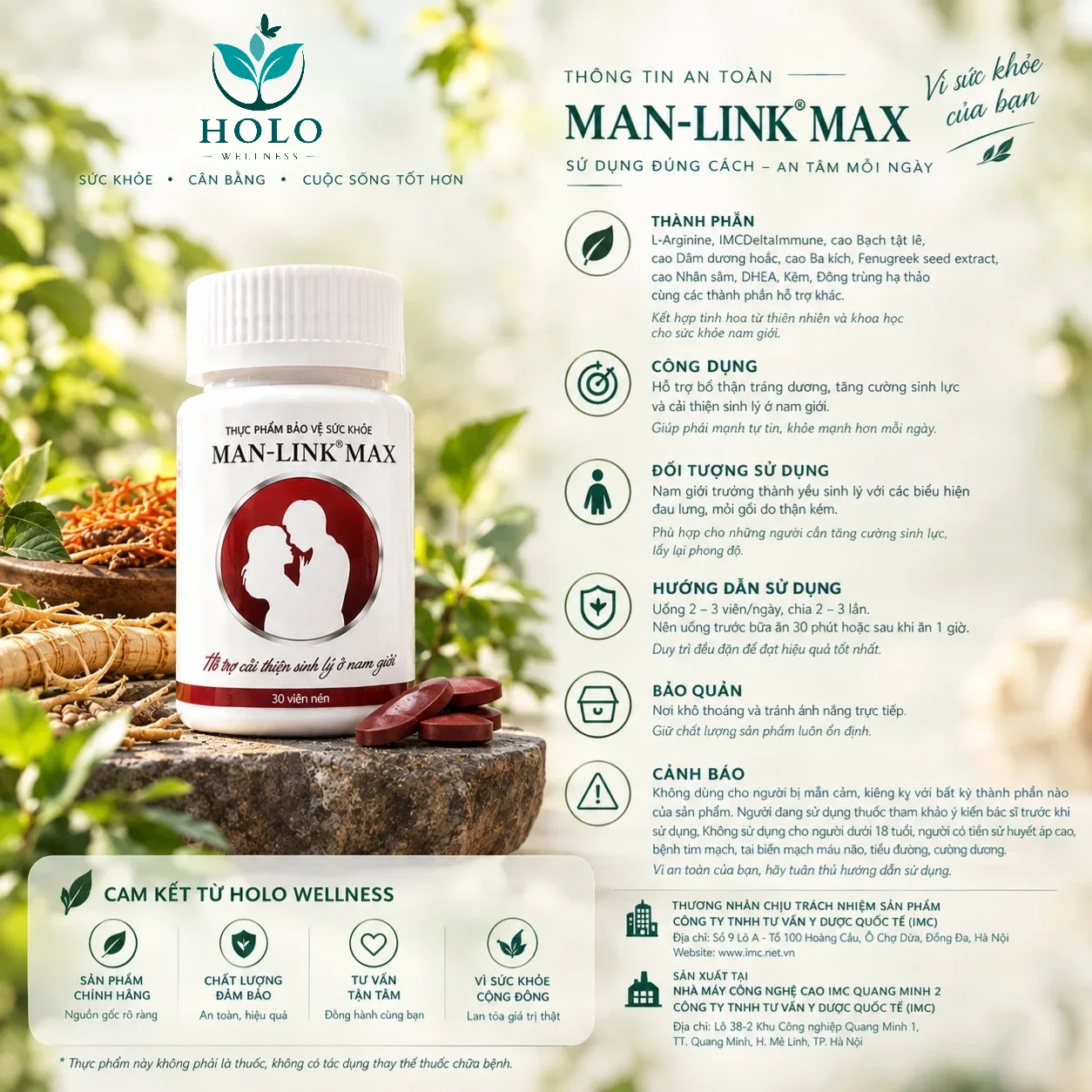 MAN-LINK® MAX Hỗ trợ cải thiện sinh lý nam giới toàn diện
